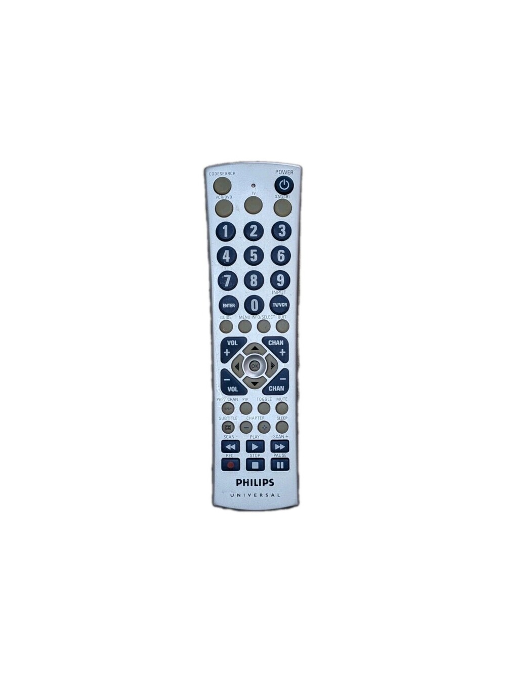 Philips Universal Programable Remote Model CL019 Grey Tested Good